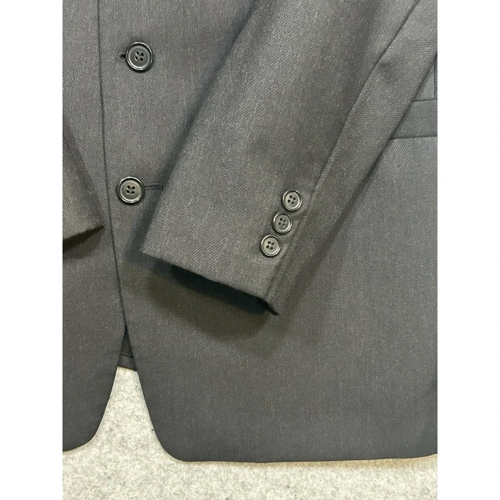 Riserva Dillard Men's Wool Blazer Suit Jacket Black Made in Italy 41L
